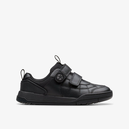 Laser Cross Kid Black Leather | Clarks