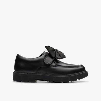 Lorcam Bow Kid Black Leather | Clarks Sale
