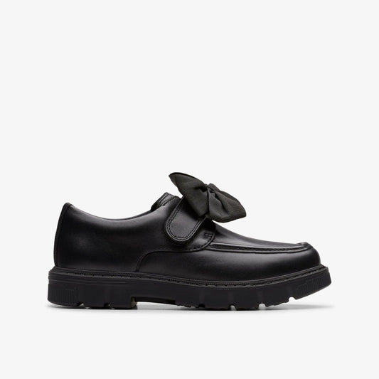 Lorcam Bow Kid Black Leather | Clarks Sale