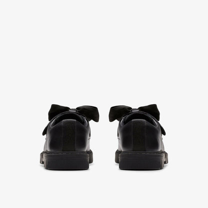 Lorcam Bow Kid Black Leather | Clarks Sale