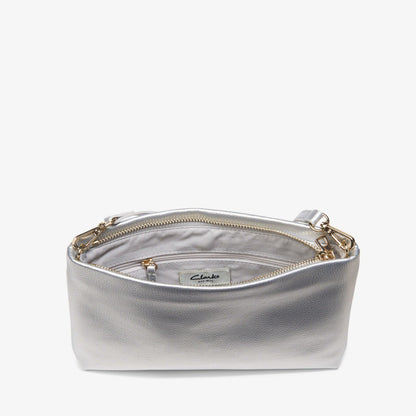 Pouch Bag Silver | Clarks