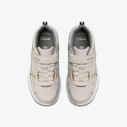 Crafton Move Kid Beige Combination | Clarks US