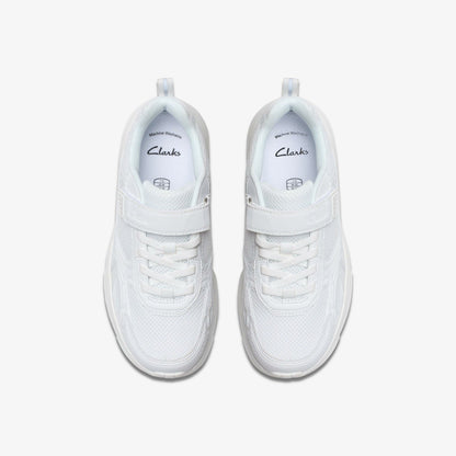 Crafton Move Kid White/White | Clarks For Sale