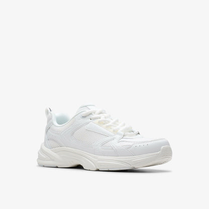 Crafton Move Youth White/White | Clarks Sale