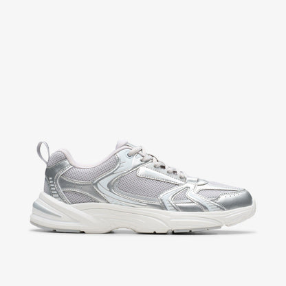 Crafton Move Youth Silver Metallic | Clarks US