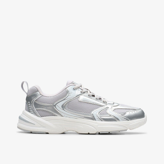 Crafton Move Youth Silver Metallic | Clarks US