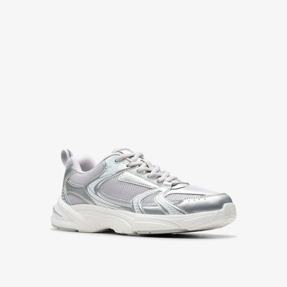 Crafton Move Youth Silver Metallic | Clarks US