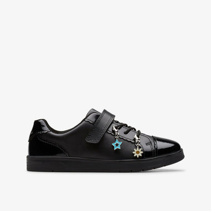 Disco Charm Kid Black Leather | Clarks Onsale