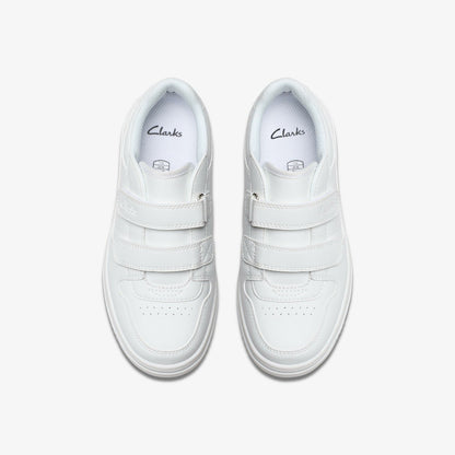 Canyon Sky Kid White/White | Clarks For Sale