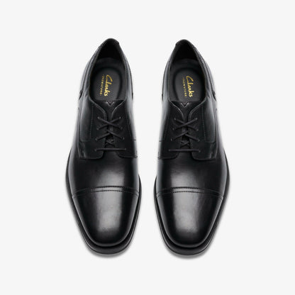 Paulton Cap Black Leather | Clarks For Sale