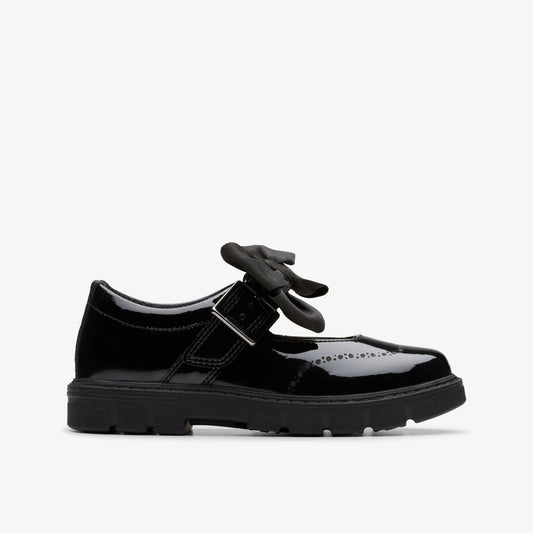 Lorcam Jane Kid Black Patent | Clarks Discount