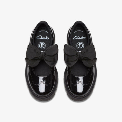 Lorcam Jane Kid Black Patent | Clarks Discount
