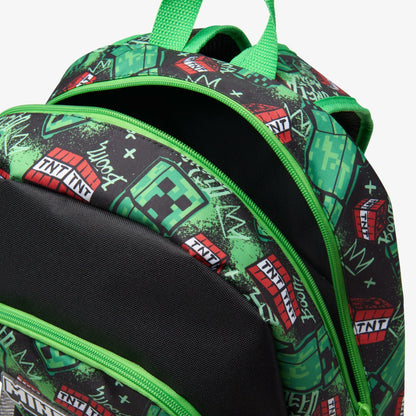 Minecraft Large Backpack Black/Green | Clarks US