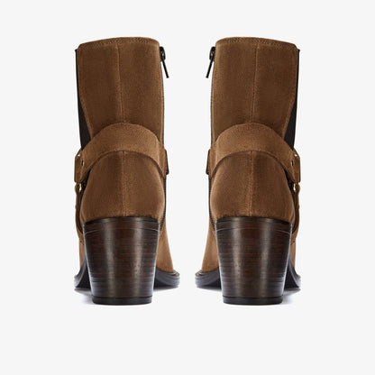 Jesse Buckle Dark Tan Suede | Clarks Discount