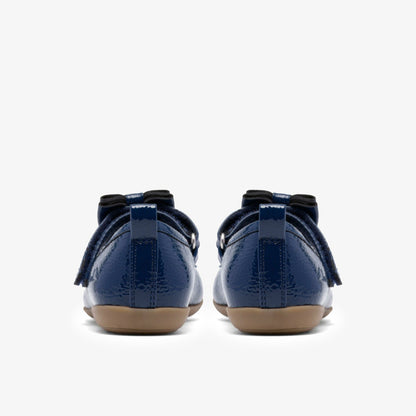 Charm Bow Toddler Navy Patent | Clarks Onsale