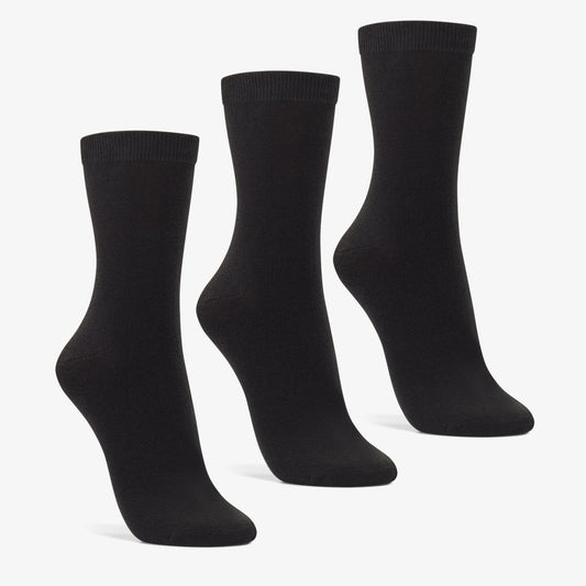 3 Pack Socks Size 2-8 Black Black | Clarks